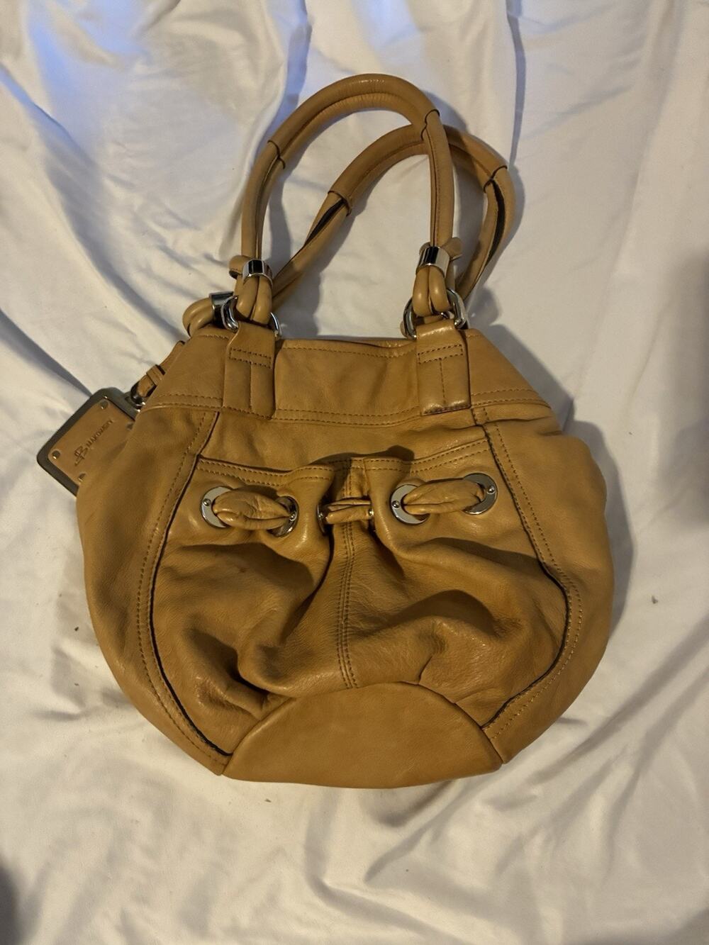B Makowsky Leather Shoulder Hobo Bag